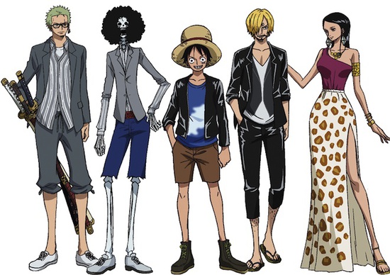 One Piece Film Z Cast Wears Armani Exchange Suits in Anime