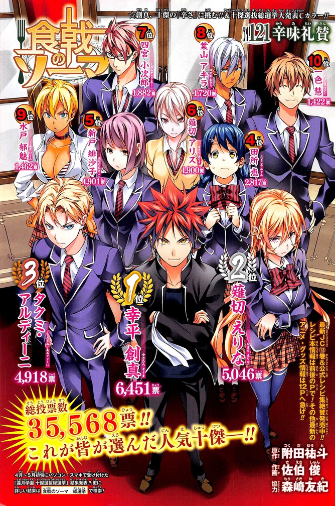 Top 10 Food Wars! Characters Revealed - Interest - Anime News Network