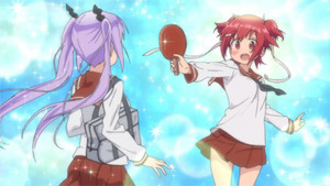 Premium AI Image  Anime girl playing ping pong in a ping pong