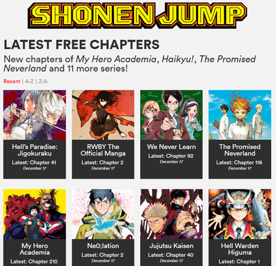 Vizs New Shonen Jump Service Launches With 70 Catalog