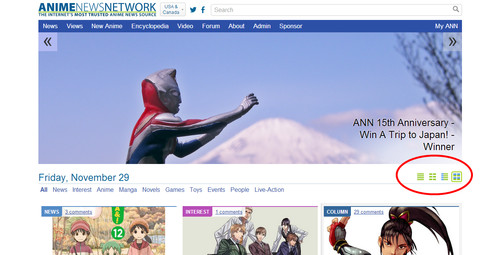 More ANN  Layout Options and Updates - Anime News Network