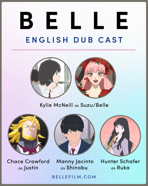 BELLE Official Clip  Suzu Enters U  anime film trailer film  The U  app reveals your true self Watch Suzu become Belle in this new clip from  the English dub